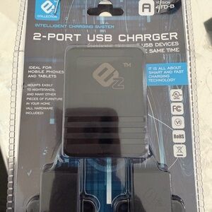 EZ 2-Port USB Charger Black